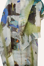 Load image into Gallery viewer, Linen Scarf Mono Abstract - LMOA
