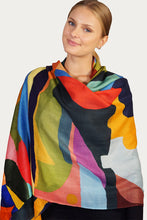 Load image into Gallery viewer, Merino Wool Scarf Painted Shapes - WPAH