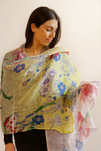 Load image into Gallery viewer, linen scarf - styled blossoms LSTB
