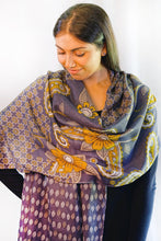 Load image into Gallery viewer, Merino Wool Scarf  - Pansy Leaves  WCPL