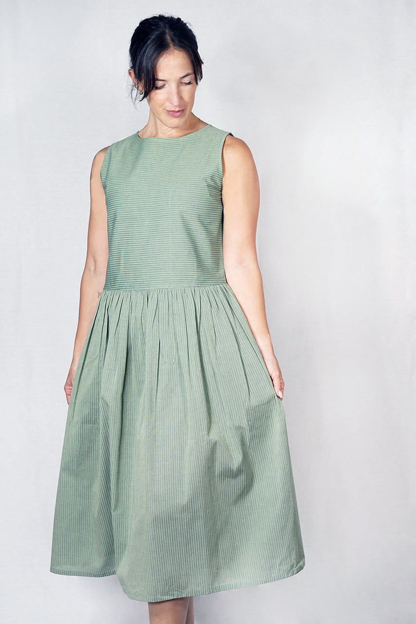 Cotton Acacia Stripe Dress  - ACAD-G