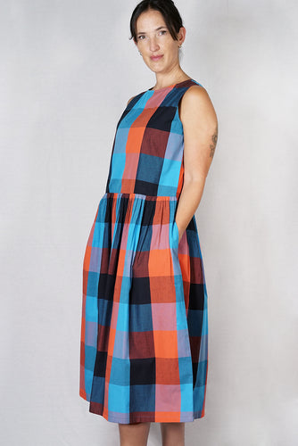 Cotton Acacia Check Dress - ACAD-M