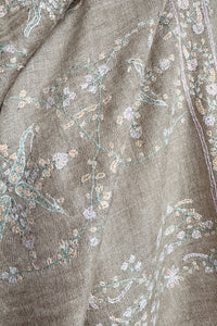 Pashmina Embroidered Scarf - natural