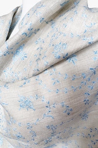 Pashmina Embroidered Scarf - white
