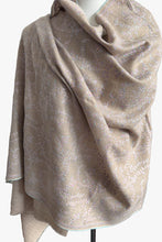 Load image into Gallery viewer, Pashmina Embroidered Scarf - natural