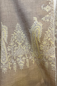 Pashmina Embroidered Shawl - natural
