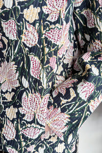 Cotton Quilted Long Jacket - forest CLQJ-F