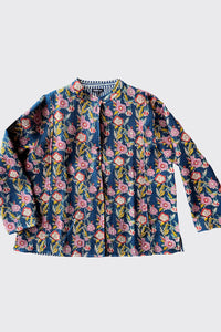 Cotton Quilted Long Jacket - multi CLQJ-M