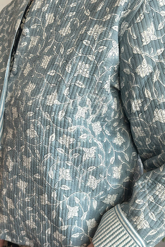 Cotton Quilted Jacket - grey COQJ-G