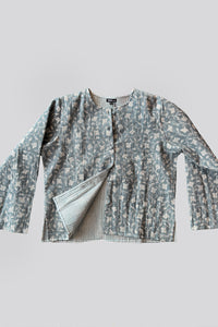 Cotton Quilted Jacket - grey COQJ-G