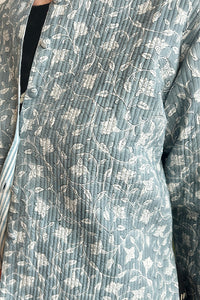 Cotton Quilted Jacket - grey COQJ-G