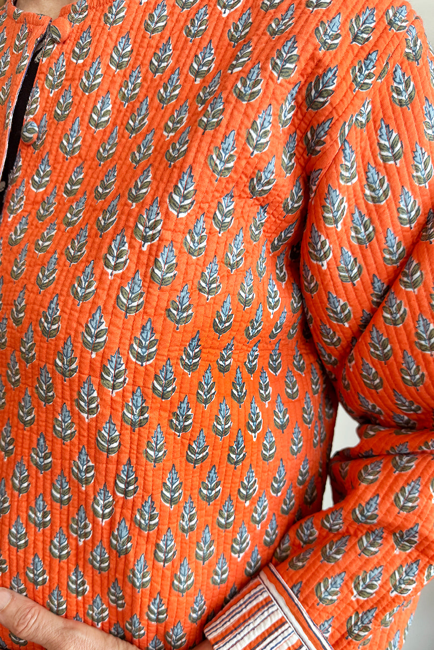 Cotton Quilted Jacket - orange COQJ-A