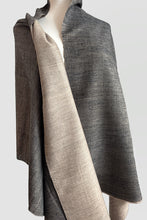 Load image into Gallery viewer, Pashmina Scarf  reversible natural and black
