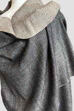 Load image into Gallery viewer, Pashmina Scarf  reversible natural and black