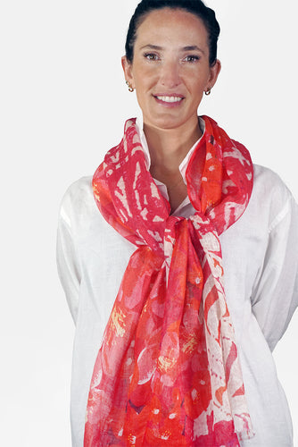 Linen Scarf Begonia Lace - LBEL