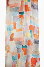Load image into Gallery viewer, Linen Scarf Contour Shapes - LCON