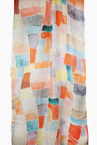 Linen Scarf Contour Shapes - LCON