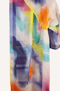 Linen Scarf Rainbow Clouds - LRAI