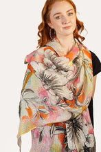 Load image into Gallery viewer, Linen Scarf Shadow Flower - LSHF