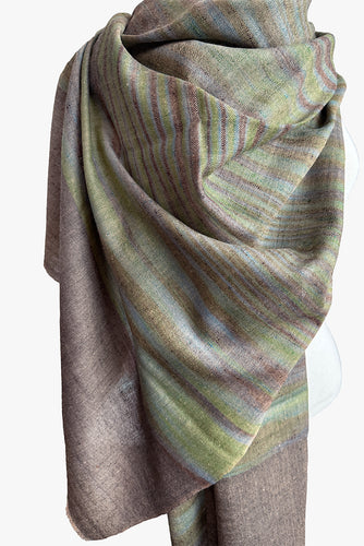 Pashmina Striped Scarf - green