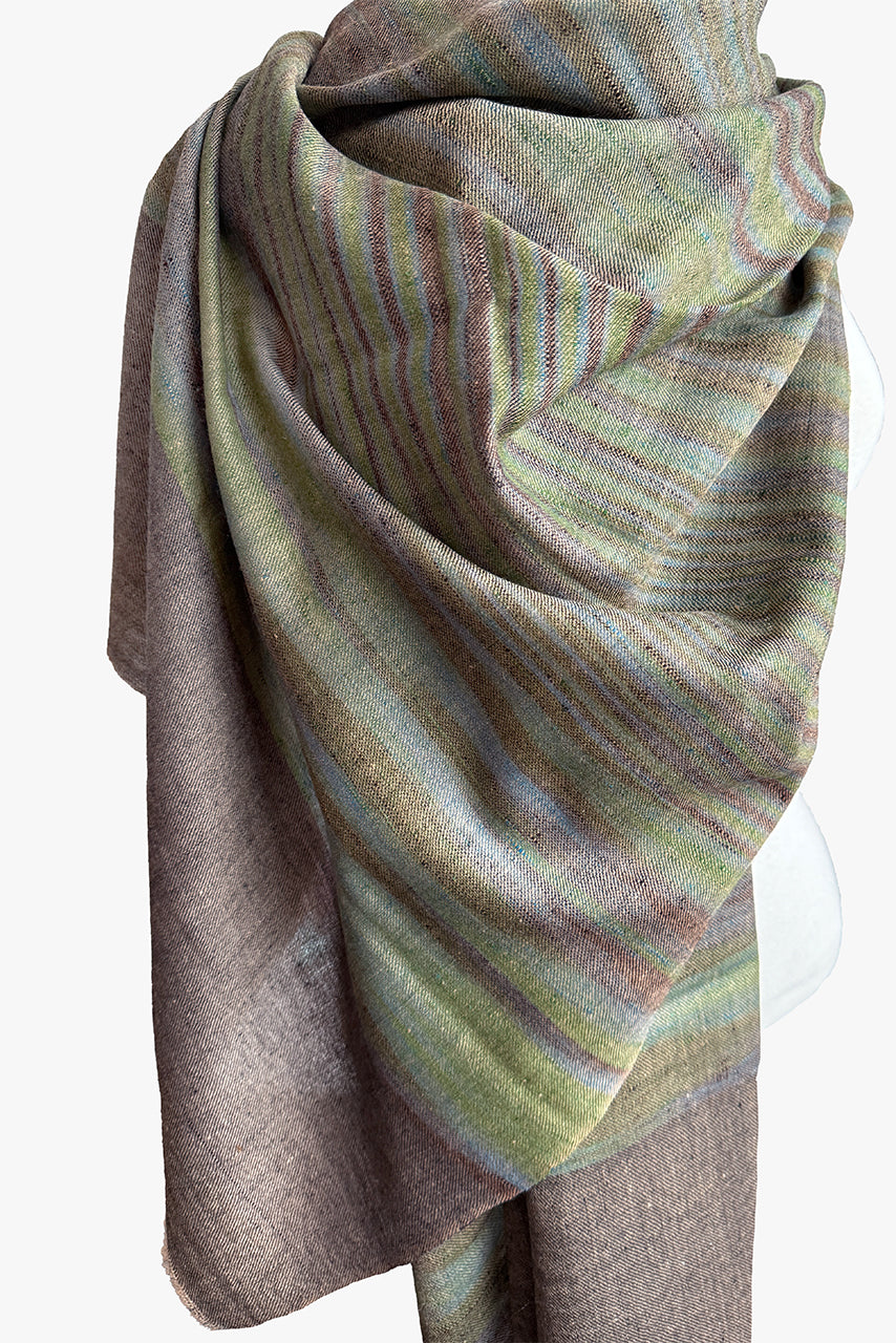 Pashmina Striped Scarf - green
