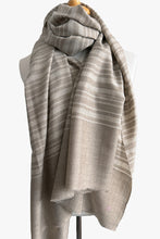 Load image into Gallery viewer, Pashmina Striped Scarf - natural