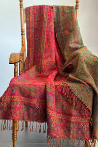 Merino Wool Throw - Paisley Reversible - PAR-M