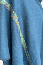 Load image into Gallery viewer, Pashmina Embroidered Shawl - blue