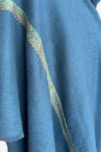 Pashmina Embroidered Shawl - blue