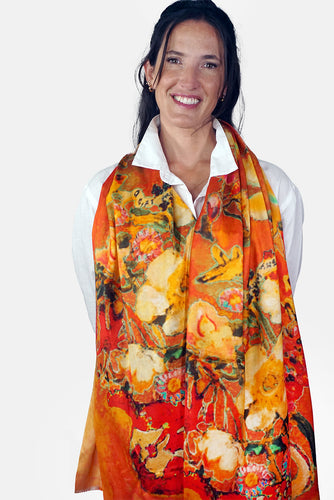 Silk Scarf Blossom Sunset - SSUN