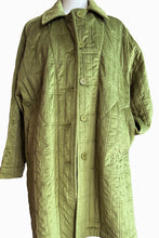 Load image into Gallery viewer, Velvet Quilted Coat - lime - VECC-L