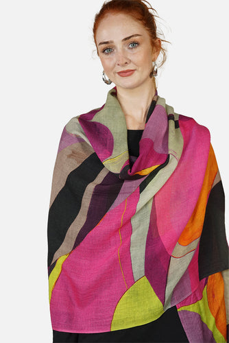 Merino Wool Scarf Abstraction - WABN