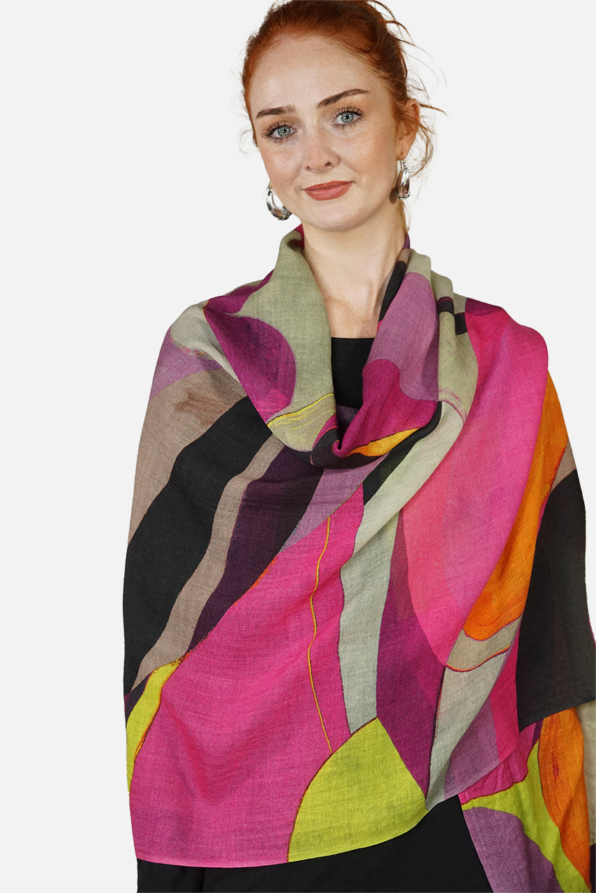Merino Wool Scarf Abstraction - WABN