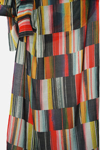 Merino Wool Scarf Banded Stripes WBAR