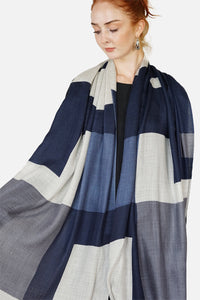 Merino Wool Scarf Geo Blocks - WCBL