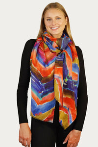 Merino Wool Scarf Liquid Diagonals - WLID