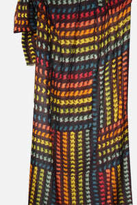 Merino Wool Scarf Rainbow Lozenge WLOZ