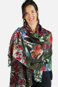 Merino Wool Scarf Natures Path WNAT