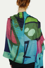 Load image into Gallery viewer, Merino Wool Scarf Painted Triangles - WPTR