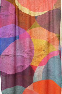 Merino Wool Scarf Speckled Circles WSCI