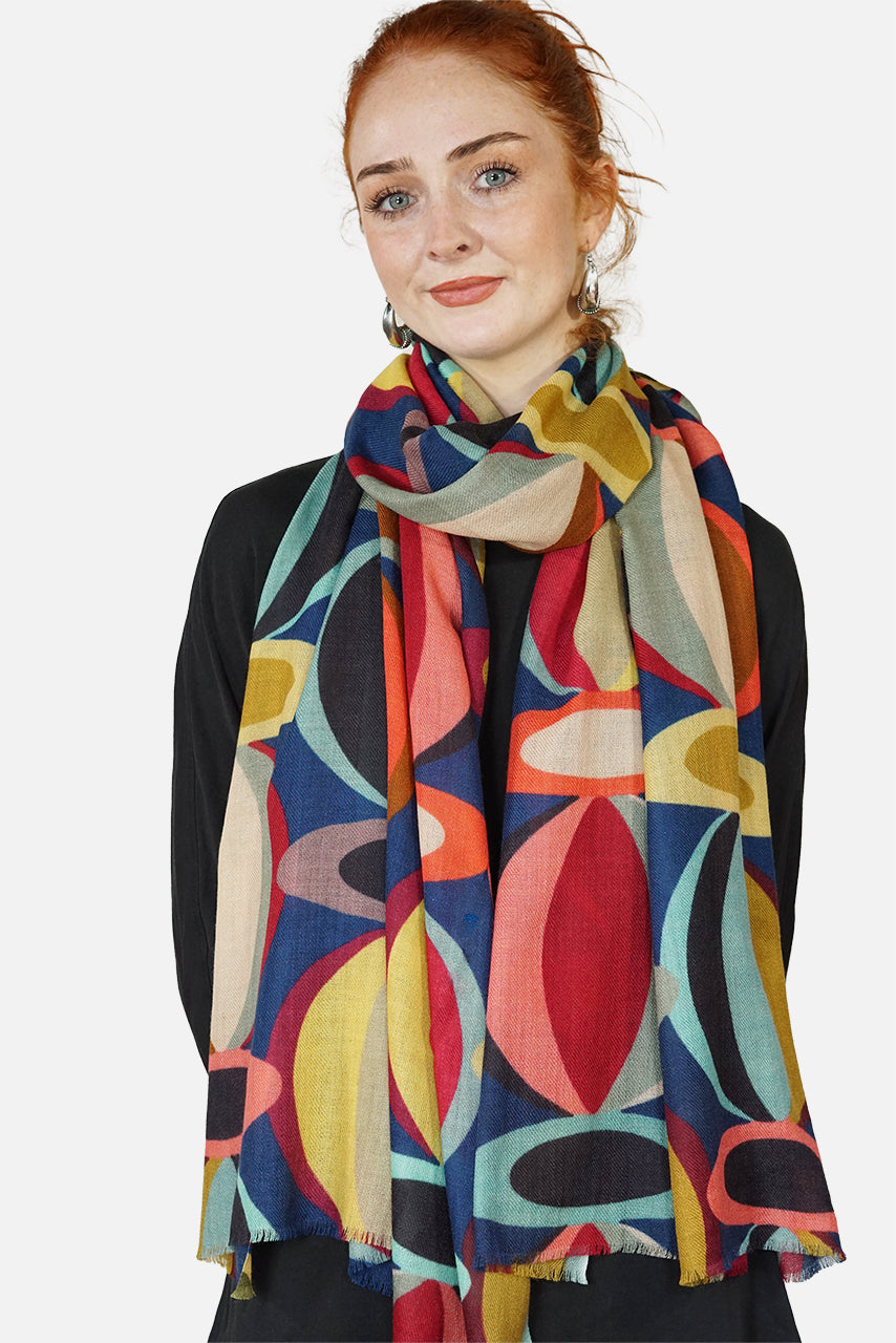 Merino Wool Scarf Spectral Spheres - WSSH