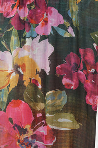 Merino Wool Scarf Textured Blossoms - WTEB