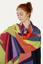 Load image into Gallery viewer, Merino Wool Scarf Triangles WTRG