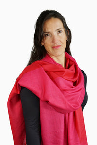 Merino Wool Woven Scarf Semi Block WWSB-F