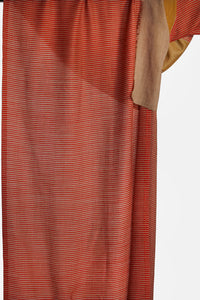 Merino Wool Woven Scarf Striped - red & mustard - WWSP-R