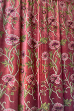 Load image into Gallery viewer, Crewel Embroidered Velvet Curtain in red  CUV-R