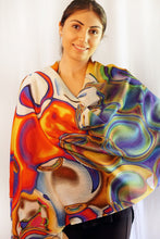 Load image into Gallery viewer, Merino Wool Scarf - Bright Abstracts  WBAB